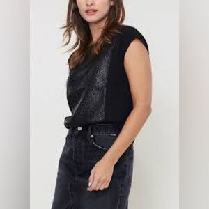 RO&DE NWT Snake Skin Print Cap Sleeve Top keyhole back size Small NWT